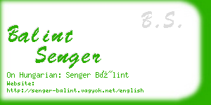 balint senger business card